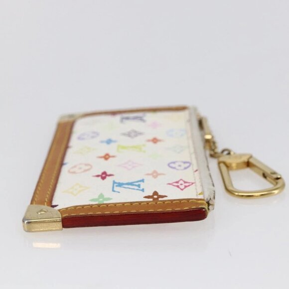 LOUIS VUITTON Multicolor Pochette Cles Coin Purse White M92655 LV Auth 145789 - Picture 8 of 16
